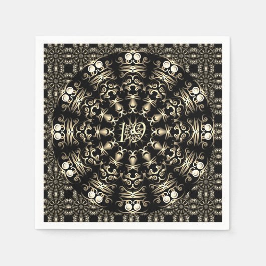 Serviette En Papier 19e anniversaire du Mariage bronze (Devant)