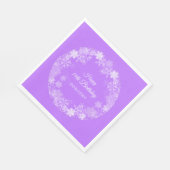 Serviette En Papier 19e anniversaire Wonderland Snowflake violet (Coin)
