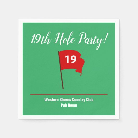 Serviette En Papier 19th Hole Pub Party Napkin (Devant)