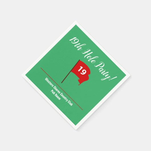 Serviette En Papier 19th Hole Pub Party Napkin (Coin)