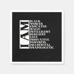 Serviette En Papier 1 Femme Noire Dit Que Je Suis Manuel.Png