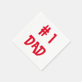 Serviette En Papier # 1 Papa - Drôle cadeau père (Coin)
