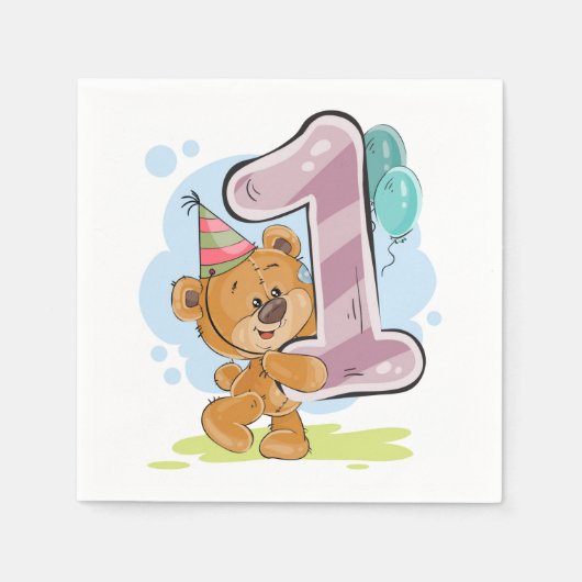 Serviette En Papier 1er anniversaire (Devant)