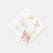 Serviette En Papier 1er Anniversaire Animaux de ferme Barnyard Party B (Coin)