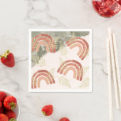 Serviette En Papier 1er anniversaire arc-en-ciel (En situation)