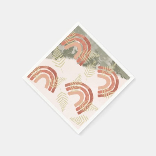 Serviette En Papier 1er anniversaire arc-en-ciel (Coin)