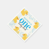 Serviette En Papier 1er anniversaire Lucky Duck Boy's Blue Party (Coin)