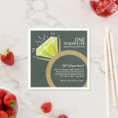 Serviette En Papier 1er anniversaire mariage fête péridot faits amusan (En situation)