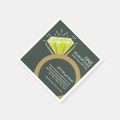 Serviette En Papier 1er anniversaire mariage fête péridot faits amusan (Coin)