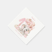 Serviette En Papier 1er anniversaire mignon éléphant automne fille pap (Coin)