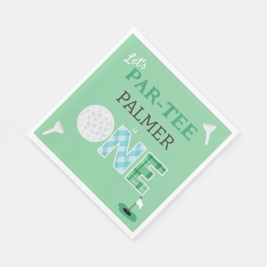 Serviette En Papier 1er Anniversaire Par-tee Golf Party (Coin)