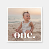 Serviette En Papier 1er anniversaire Photo - un (Devant)