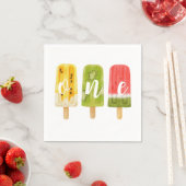 Serviette En Papier 1er anniversaire popsicle glaces fête d'anniversai (En situation)