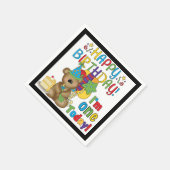 Serviette En Papier 1er anniversaire Teddy Bear Anniversaire Papier (Coin)