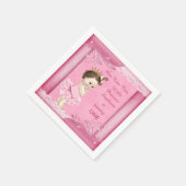 Serviette En Papier 1er anniversaire Tutu Cute Brunette Princesse Faux (Coin)