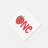 Serviette En Papier 1er anniversaire Une fraise (Coin)