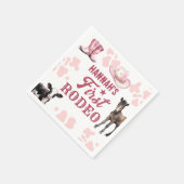 Serviette En Papier 1er Rodeo Anniversaire Pink Western Papier Napkin (Coin)