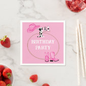 Serviette En Papier 1ère fête d'anniversaire ou texte personnalisé (En situation)