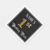 Serviette En Papier 1ère fête d'anniversaire — Script fantaisie, look  (Coin)