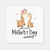 Serviette En Papier 1ère fête des mères Giraffe (Devant)