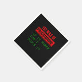Serviette En Papier 1ère Règle De Programmation Programmeur Coder Cade (Coin)
