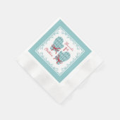 Serviette En Papier 1st Christmas Mittens Red Bow Holiday (Coin)