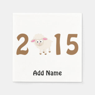 Serviette En Papier 2015 - Année de la conception ovine