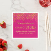 Serviette En Papier 2016 Elégant Faux Parties scintillant Confetti Gra (En situation)