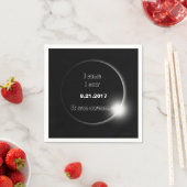 Serviette En Papier 2017 Solaire Eclipse Je suis venu, J'ai vu, C'étai (En situation)