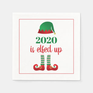Serviette En Papier 2020 S'Est Élevé Funny Noël Dit Rouge