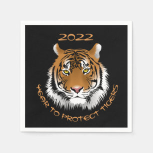 Serviette En Papier 2022 Année pour la protection des tigres