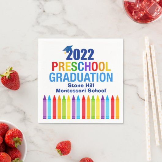 Serviette En Papier 2022 Graduation préscolaire Cute Crayon Custom Par (En situation)