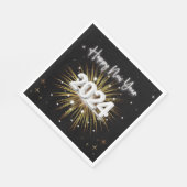 Serviette En Papier 2024 Joyeux dîner de Nouvel An serviettes (Coin)