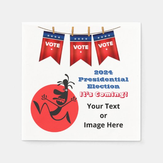 Serviette En Papier 2024 Présidential Election Running Man Edition (Devant)