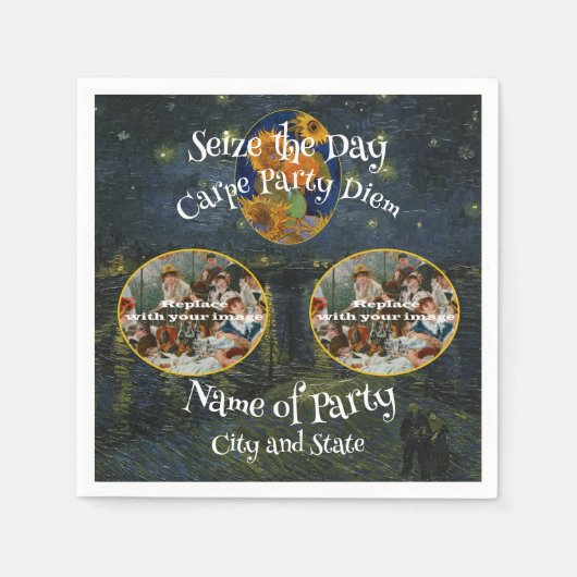 Serviette En Papier 2024 Réunion de l'école secondaire Anniversaire Va (Devant)