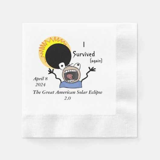 Serviette En Papier 2024 Solar Eclipse Survival (Devant)