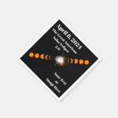 Serviette En Papier 2024 Total Solaire Eclipse Papier Napkin (Coin)