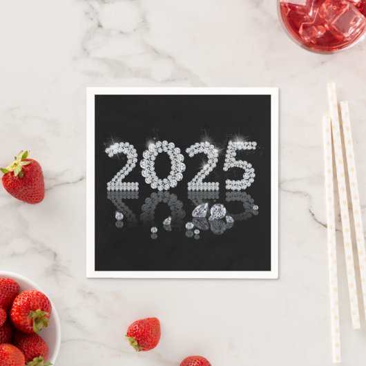 Serviette En Papier 2025 Brilliant Diamonds Nouvel An (En situation)