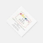 Serviette En Papier 2025 Cheers Modern Retro Holiday Happy New Year (Coin)