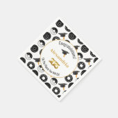 Serviette En Papier 2025 Donuts and Degrees Modern Black and White (Coin)