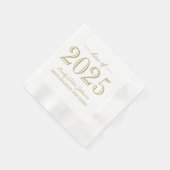 Serviette En Papier 2025 Elégant Antique Gold Custom Graduation (Coin)