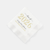 Serviette En Papier 2025 Elegant Gold Custom Graduation (Coin)
