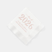 Serviette En Papier 2025 Elégant Rose Gold Custom Graduation (Coin)