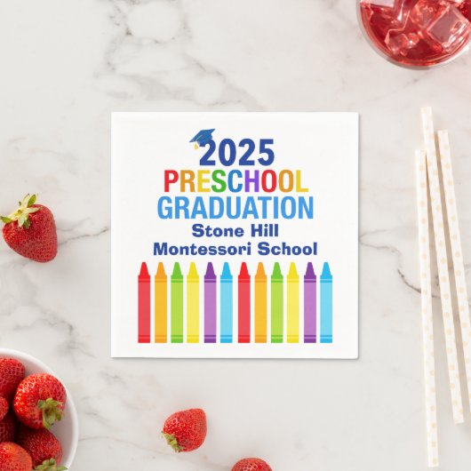 Serviette En Papier 2025 Graduation préscolaire Custom School Party (En situation)