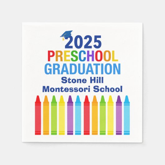 Serviette En Papier 2025 Graduation préscolaire Custom School Party (Devant)