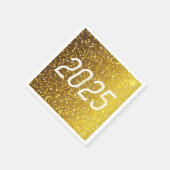 Serviette En Papier 2025 Nouvel An Soir Fête Gold Napkin (Coin)