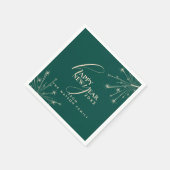 Serviette En Papier 2026 Happy New Year Classy Modern Typography Teal (Coin)