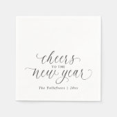 Serviette En Papier 2026 New Year Cheers Elegant Script Party (Devant)