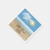 Serviette En Papier 2026 Ocean Beach With Seagull  (Coin)