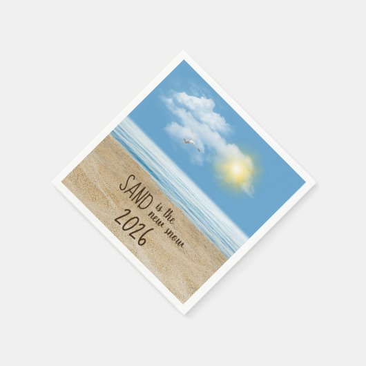 Serviette En Papier 2026 Ocean Beach With Seagull (Coin)